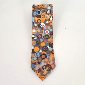 Jerry Garcia Birdland collectors edition silk tie orange blue circles